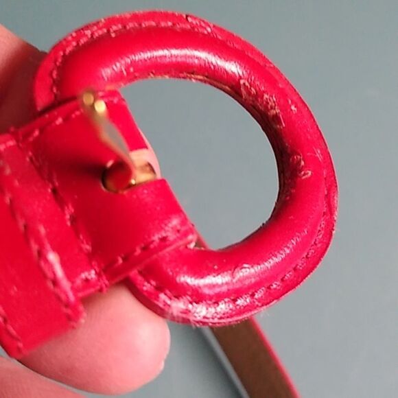 Stylish Leather Belt Trio Red White Brown - Picture 7 of 12